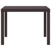 vidaXL Garden Dining Table Brown 39.37 x 39.37 x 28.74 in Poly Rattan