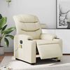 vidaXL Electric Massage Recliner Chair Cream Faux Leather