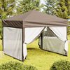vidaXL Party Tent Taupe 210D Oxford Fabric 10 x 10 ft Foldable
