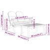 vidaXL Garden Lounge Set Set of 2 Natural Wood Solid Acacia Wood Medium