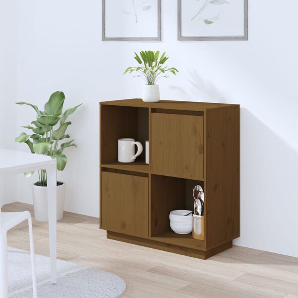 vidaXL Sideboard Honey Brown Solid Pine Wood Medium Sideboard