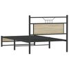 vidaXL Bed Frame Sonoma Oak Engineered wood and steel Single Bed Frame
