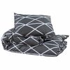 vidaXL Duvet Cover Set Grey 100% Cotton 79 x 79 in Decorative Inlays
