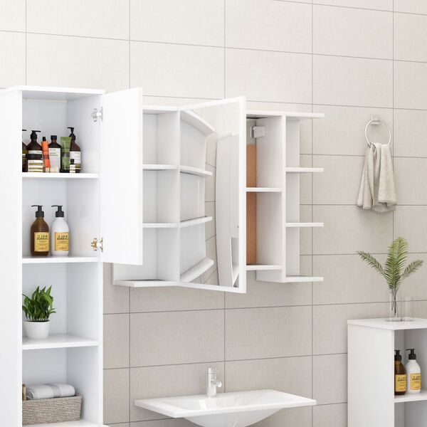 vidaXL Bathroom Furniture Set White Engineered wood Storage
