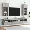 vidaXL TV Stands with LED Lights 2 pcs Gray Sonoma 15.9"x11.8"x35.4"