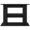 vidaXL Aquarium Stand Black Oak Engineered wood Medium Aquarium Stand