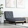 vidaXL Chaise Lounge Dark grey Velvet, plywood One size