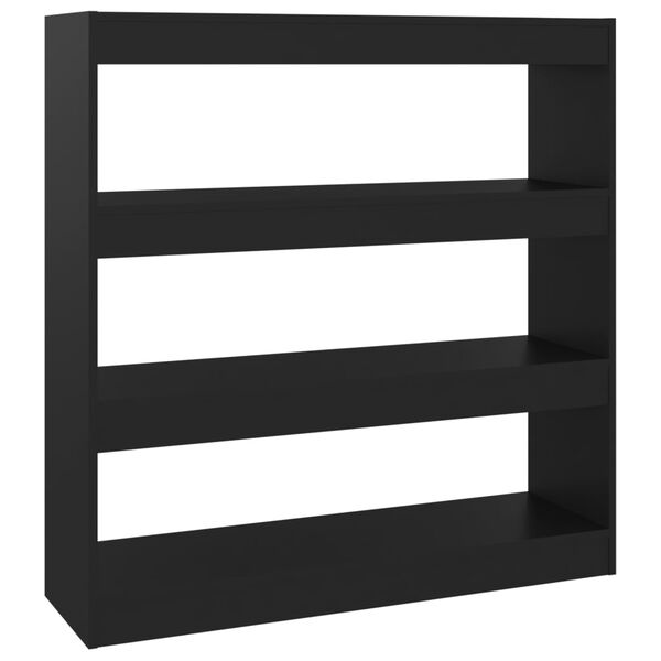vidaXL Book Cabinet Black Engineered wood Standard Book Cabinet