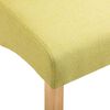 vidaXL Dining Chair Set of 2 Green Fabric and wooden frame Standard
