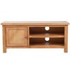 vidaXL TV Stand Brown Solid oak, MDF veneer, plywood Medium TV Stand