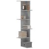 vidaXL Wall Corner Shelf Concrete Grey Engineered Wood Standard