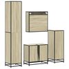 vidaXL Bathroom Furniture Set Sonoma oak Engineered wood, metal Medium