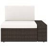 vidaXL Garden Lounge Set Brown, Cream White