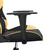 vidaXL Gaming Chair Black and Gold Faux Leather