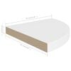 vidaXL Corner Shelf Set of 4 White Honeycomb MDF, Metal Medium