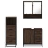 vidaXL Bathroom Furniture Set Brown Oak Engineered wood, Metal, Glass