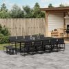 vidaXL Garden Dining Set Black,String,Dark gray