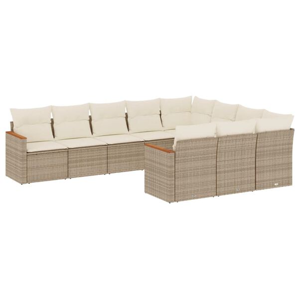 vidaXL Garden Sofa Set Beige