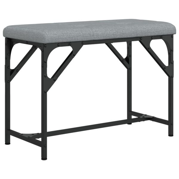 vidaXL Dining Bench Light Grey Steel Medium Durable Dining Bench