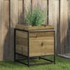 vidaXL Garden Planter Brown Vacuum pressure treated pine wood, steel