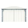vidaXL Gazebo with Curtain 157.5"x118.1" Cream Aluminum