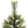 vidaXL Artificial Hinged Christmas Tree Green PVC, PE, Metal 4.9 feet