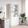 vidaXL Highboard White Engineered wood 27.6 in x 13.8 in x 70.9 in