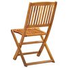 vidaXL Outdoor Chair Set of 4 Natural Solid Acacia wood Standard