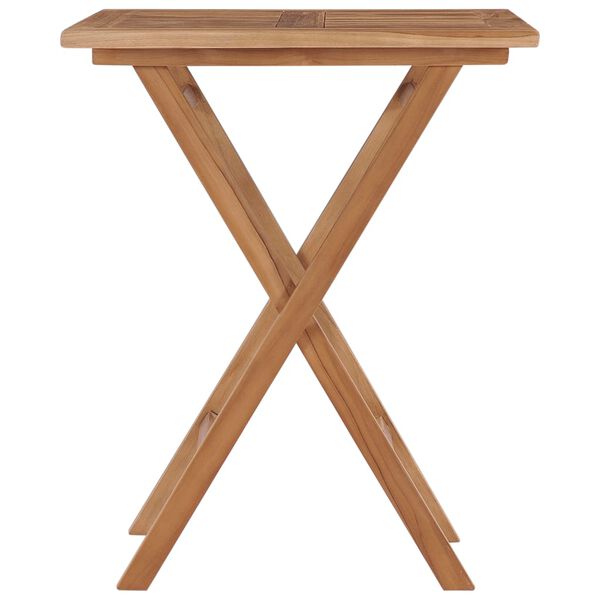 vidaXL Garden Table Natural Teak Brown Fine sanded teak wood Small