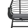 vidaXL Garden Chair Black PE Rattan Standard size for adults