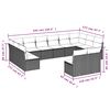 vidaXL Garden Sofa Set Black PE rattan, Powder-coated steel, Polyester