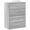 vidaXL Cabinet Set of 2 Grey Sonoma Engineered wood Small Cabinet