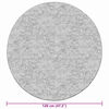 vidaXL Rug Gray Polyester 47.2 in. Area Rug Round Contemporary