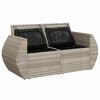 vidaXL Garden Sofa Light grey