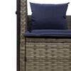 vidaXL Patio Double Sun Lounger Gray, Navy blue