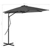 vidaXL Garden Parasol Anthracite Polyester, Steel Large Rotatable