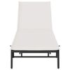 vidaXL Sun Lounger Black PE rattan Standard Sun Lounger Rectangular