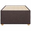 vidaXL Bed Frame Dark Brown Polyester, Plywood, Engineered wood
