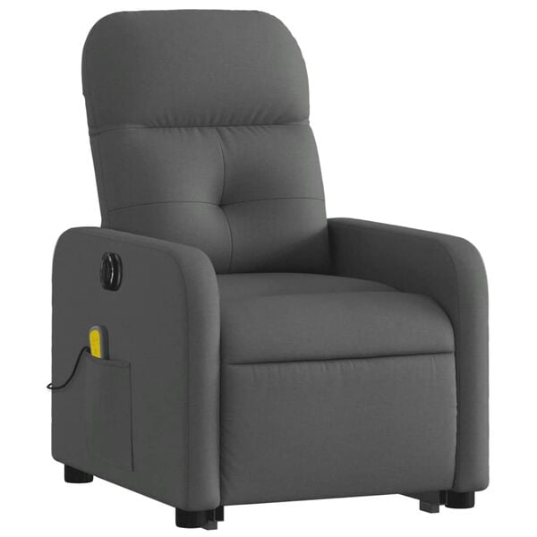 vidaXL Electric Stand Up Massage Recliner Chair Dark Gray