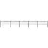 vidaXL Garden Fence with Hoop Top Steel 351.3"x31.5" Black