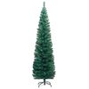vidaXL Slim Artificial Pre-lit Christmas Tree with Ball Set Green 94.5"