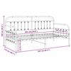 vidaXL Daybed Frame with Headboard Black 42.1" x 79.9" Steel