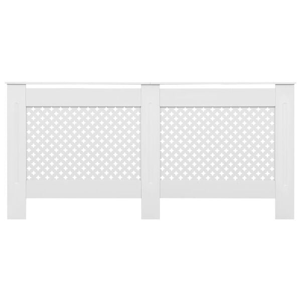 vidaXL Radiator Covers 2 pcs White 67.7"x7.5"x32.1" MDF
