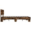vidaXL Bed Frame Smoked Oak Engineered wood, metal Small Double Durable