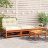 vidaXL Garden Sofa Wax brown Solid pine wood Medium Modular
