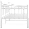 vidaXL Pull-out Sofa Bed Frame without Mattress White Metal 90 x 78.7 "