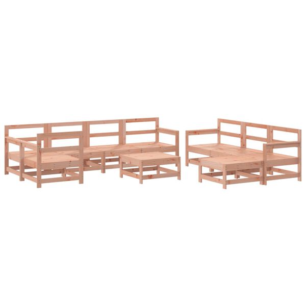 vidaXL Garden Lounge Set Natural Solid Douglas wood 10 Piece Set Modular