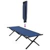 vidaXL Folding Camping Bed Folding 2 pcs Blue 75.98 x 27.17 x 17.72 in