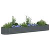 vidaXL Garden Raised Bed Grey Galvanized Steel Extra Large Sturdy