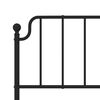 vidaXL Bed Frame Black Powder-Coated Steel Double Bed Frame